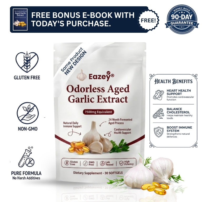 7500mg Odorless Aged Garlic Extract | High-Potency Softgels