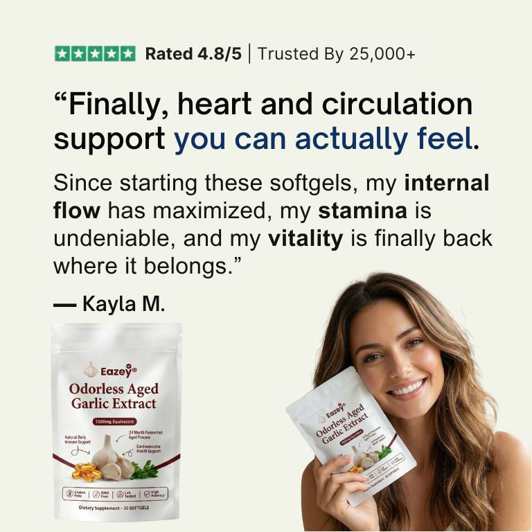 7500mg Odorless Aged Garlic Extract | High-Potency Softgels